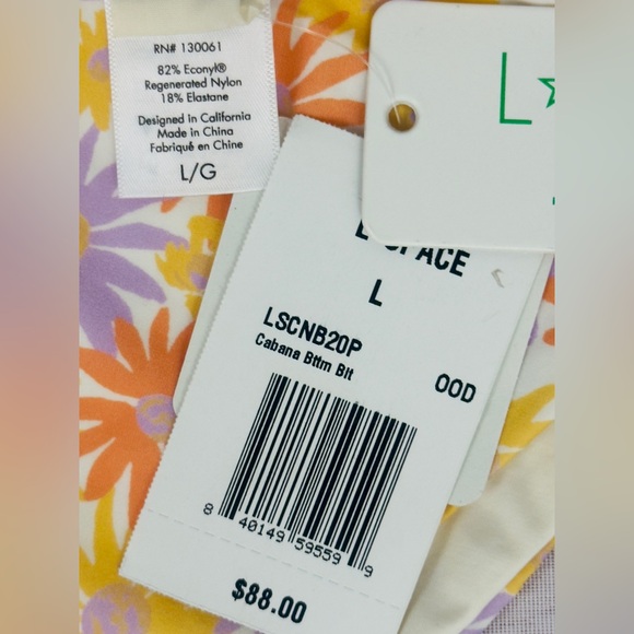 L*Space Cabana Low Rise High Leg Bitsy Bikini Bottom Oopsie Daisy Large     NWT - Picture 6 of 7